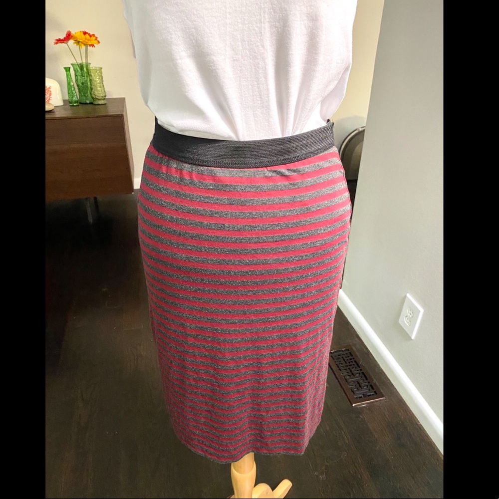 New Laila Jayde Striped Soft Knit Pencil Skirt Stitch Fix M NWOT